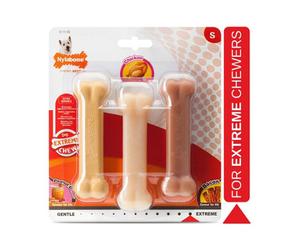 Nylabone Extreme Chew Triple Pack Pb Beef Bacon Small