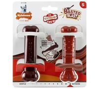 Nylabone Extreme Power Chew Basted Blast Dual Flavoured Dog Chew Toys Small/Regular - for dogs up to 11kg (2 Count)