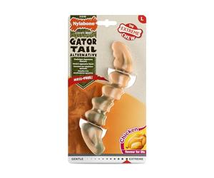 Nylabone Extreme Power Chew Gator Tail Alternative Dog Chew Toy, Chicken Flavour, Large/Giant - for Dogs up to 23kg