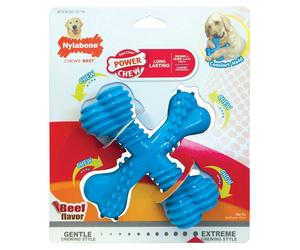 NYLABONE EXTREME POWER CHEW GIANT BEEF X-BONE DOG BONE TOUGH TOY VET RECCOMENDED