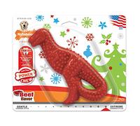 Nylabone Extreme Power Tough Chew Holiday Dinosaur Chew Toy for Dogs, Beef Flavour, Large/Giant, for Dogs up to 23kg