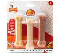 Nylabone Chew Toy Bones Extreme Tough Small Breeds - Peanut Butter, Chicken & Bacon - 3-Pack