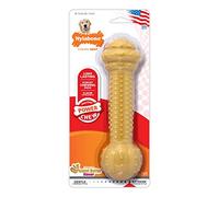 Nylabone Extreme Tough Dog Chew Toy Barbell Bone, Allergen-Free Peanut Butter Flavour, Large, for Dogs Up to 23 kg