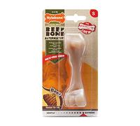 Nylabone Extreme Tough Dog Chew Toy Beef Bone Alternative, Mess-Free, Beef Flavour, Small, for Dogs Upto 11 kg