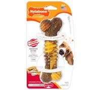 Nylabone Extreme Tough Dog Chew Toy Bone, Durable, Cleans Teeth, Beef & Cheese, Medium, for Dogs Up to 16 kg