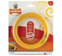 Nylabone Extreme Tough Dog Chew Toy Giant Ring, Durable, Bacon & Cheeseburger Flavour, Large, for Dogs Up to 23 kg