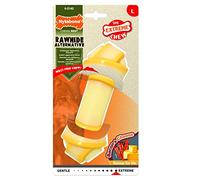 Nylabone Extreme Tough Dog Chew Toy Rawhide Knot Alternative, Mess-Free, Bacon & Cheese Flavour, L, for Dogs Upto 23 kg