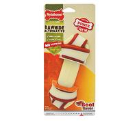Nylabone Extreme Tough Dog Chew Toy Rawhide Knot Alternative, Mess-Free, Beef Flavour, Large, for Dogs Upto 23 kg