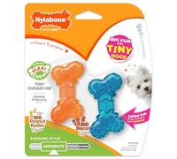 Nylabone Flexi Chew, Mini | Peanut butter & bacon flavor, x-small breeds, flexible material, fill with treats, gentle on teeth, for dogs up to 15 lbs