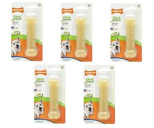 Nylabone FlexiChew Dental Bone Regular Size Chicken Flavored Dog Toy - 5 Pack