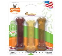 Nylabone FlexiChew Moderate Dog Toys Triple Pack Bacon Peanut Butter & Beef X-Small/Petite (1 Count)
