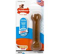 Nylabone Gentle Puppy Dog Teething Chew Toy Bone, Chicken Flavour, Small, for Puppies Up to 11 kg