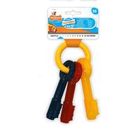 Nylabone Gentle Puppy Dog Teething Chew Toy Keys, Bacon Flavour, Medium, for Puppies Up to 16 kg