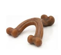 Nylabone Gourmet Style Strong Chew Wishbone Dog Chew Toy Peanut Butter Large/Giant - Up to 50 lbs. (1 Count)