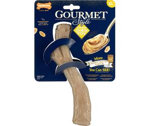 NYLABONE GOURMET STYLE STRONG NYLON CHEW TOY STICK PEANUT BUTTER FLAVOUR 2 SIZES
