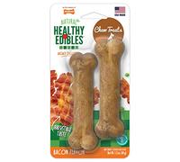 Nylabone Healthy Edibles All-Natural Long Lasting Bacon Flavor Chew Treats 2 count Bacon X-Small/Petite