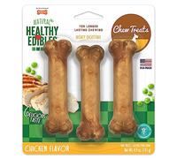 Nylabone Healthy Edibles All-Natural Long Lasting Chicken Flavor Dog Chew Treats 3 count Chicken Small/Regular