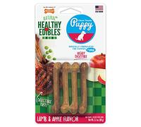 Nylabone Healthy Edibles DHA Omega-3 Puppy Chews, Lamb and Apple Flavour, Pack of 4