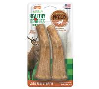 Nylabone Healthy Edibles Natural Venison Dog Treats, Medium, 2 Count