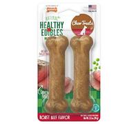 Nylabone Healthy Edibles Roast Beef Flavor Chew Treats for Dog 2 count Roast Beef Small/Regular