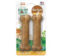 Nylabone Healthy Edibles Wolf Chicken Flavored Twin pack Dog Treat Bone