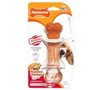 Nylabone Limited Edition 70th Birthday Original Bone Power Chew Toy for Dogs, Durable & Tough Dog Toys for Aggressive Chewers, Roasted Chicken Flavor, Medium - Up to 35 lbs (1 Count)