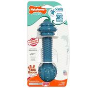 Nylabone Love Our Oceans Textured Barbell Power Chew Toy for Dogs, Recycled & Sustainable Chew Bones for Dogs, Dog Toys Made in USA, Bacon Flavor, Medium Dog Toys - Up to 35 lbs, 1 Count