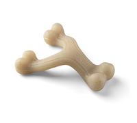 Nylabone Maximum Strength Tough Extreme Gourmet Wishbone Dog Chew Toy, Infused with Extra Chicken Flavour Throughout the Bone, Small, for dogs 0-11kg