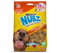 Nylabone Natural Nubz Chicken Dog Treats 1 (20 Count) Large - 30+ lbs.