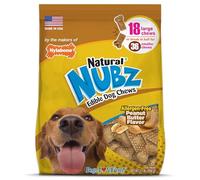 Nylabone NUBZ Natural Dog Chews, Peanut Butter Flavour for Large Dogs, Long Lasting Dog Chew Bones Made in USA No Raw Skin