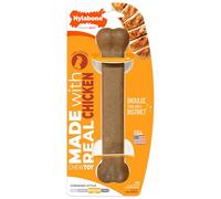 Nylabone Original Bone Strong Chew Toy for Dogs Made with Real Chicken, Durable Dog Chew Bones for Aggressive Chewers, Long-Lasting Flavor Keeps Dogs Busy, Large Dog Toys - Up to 50 lbs, 1 Count
