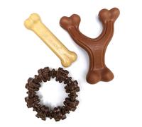 Nylabone Power Chew Customer Favorites Dog Toy Bundle Indestructible Dog Chew Toys for Aggressive Chewers 3 Shapes and Flavors Flavor Medley Small