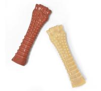 Nylabone Power Chew Textured Femur Bone Chew Toy for Dog Indestructible Dog Toys for Aggressive Chewers Large Breed Bacon Flavor X-Large/Souper (2