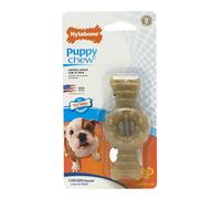 Nylabone Gentle Puppy Dog Ring Bone Teething Chew Toy, Chicken Flavour, Medium, for Puppies Up to 16 kg