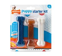 Nylabone Puppy Starter Kit, Pack of 3 Dental Dog Chew Bones, Teething, Gentle, Graduate, Small, for Puppies Up to 11 kg