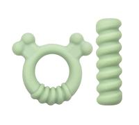 Nylabone Sensory Material Soothing Puppy Chew Toy Bundle Toys for Teething Puppies Peanut Butter and Chicken Flavor Small - Up to 25 lbs 2 Pack