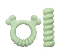Nylabone Sensory Material Soothing Puppy Chew Toy Bundle Toys for Teething Puppies Peanut Butter and Chicken Flavor Small - Up to 25 lbs 2 Pack