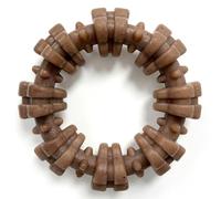 Nylabone Textured Ring Strong Chew Toy for Dogs Made with Real Beef & Chicken, Durable Dog Chew Bones for Aggressive Chewers, Keeps Dogs Busy, Small Dog Toys - Up to 25 lbs, 1 Count