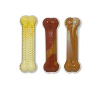 Nylabone Tough Dog Chew Toy Bones, BBQ Chicken/Corn on the Cob/Ice Cream, Variety Pack, 3-Piece, S, For Dogs Up To 11 kg