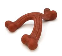 Nylabone Wishbone Strong Dog Chew Toy Made with Real Bacon, Durable Chew Bones for Aggressive Chewers, Lasting Flavour to Keep Dogs Busy, Toys for Large Dogs