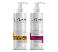NYLAH Moisture Rertention Leave-In Cream + Super Seed Hair Oil Duo (200ml x 2) Intense Hydration & Moisture Lock for Afro & Curly Hair - Lightweight, Nourishing & Silicone-Free