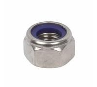 Nyloc Nuts, A2 Stainless Steel Hex Nylon Insert Lock Nuts, M3,M4,M5,M6.M8.M10 And M12 (M8 x 10 Pack)