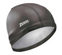 Zoggs Nylon-Spandex PU Coated Cap Swimming Cap, Adult Unisex, Black (Black), One Size