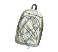 Nylon Backpack with Bungee Cord Drawstring for School and Travel College Students Unisex Large Capacity Book Bag Daypack