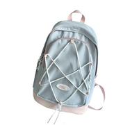 Nylon Backpack with Bungee Cord Drawstring for School and Travel College Students Unisex Large Capacity Book Bag Daypack