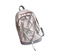 Nylon Backpack with Bungee Cord Drawstring for School and Travel College Students Unisex Large Capacity Book Bag Daypack