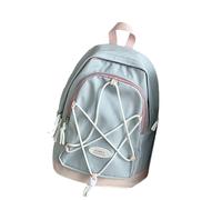 Nylon Backpack with Bungee Cord Drawstring for School and Travel College Students Unisex Large Capacity Book Bag Daypack