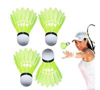 Nylon Badminton Shuttlecocks | 4 Pieces Nylon Portable | Glowing Shuttle,For Gym, School, Recreation, Tournaments, Games, Backyard and Beach
