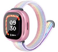 Nylon Band & Case Compatible with Fitbit Ace LTE for Kids, Breathable Braided Wristband Soft Sport Loop Replacement Strap for Google Ace LTE