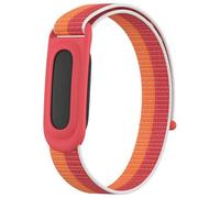 Nylon Band Compatible for FitbitAir Breathable Replacement Strap with Loop-Strap with Adjustable Woven Design for Screenless Fitness Workout-Friendly Wristband for Women Men (Peony)
